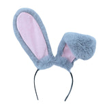 Maxbell Rabbit Ears Headwear Headdress Ear Hair Hoop for Cosplay Holiday gray
