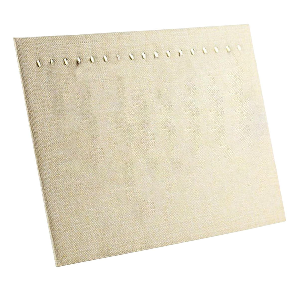 Maxbell 17 Hooks Necklace Display Stand Display Boards for Bracelets Anklets Selling Beige Linen