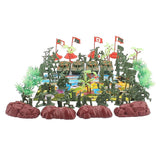 Maxbell 52pcs Miniatures Soldier Toys Military Model Playset Figure Toy Green