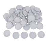 Maxbell 100 Piece Flattened Bottle Caps for DIY Hair Bows Pendant Craft White