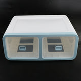 Max Plastic Underwear Storage Organizer Socks Ties Bra Container Drawer Blue