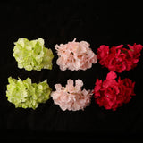 Max 6pcs Artificial Hydrangea Flower Head DIY Wedding Decor Pink rose green