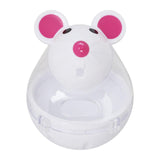 Maxbell Cat Food Ball Mouse Shape Cat Food Dispensing Ball Cat Leaking Food Ball White