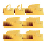 Maxbell 50Pcs Wedding Place Cards Mark Card Elegant for Restaurant Anniversary Decor Gold