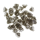 Maxbell 100 Pcs Alloy Filigree Flower Spacer Bead Caps DIY Beading Jewelry Findings