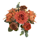 Maxbell Artificial Flowers Bouquet Bridal Bouquet Fake Flower Wedding Bride Bouquet Orange
