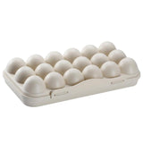 Max Stackable 12 Egg/18 Egg Holder Freezer Fridge Food Container Organizer Tray Khaki 18 Egg