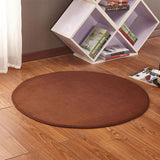 Maxbell 1.2M Soft Coral Fleece Kid Tent Carpet Rug Pad Bedroom Cushion Mat Brown