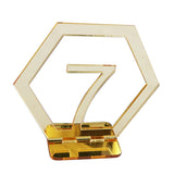 Maxbell Acrylic Wedding Table Numbers Hexagon Shape with Holder Base Table Decor 7