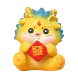 Maxbell Chinese New Year Dragon Figurine Mini Cute for Desktop Bookshelf Living Room Style C