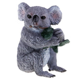 Max Wildlife Animals Action Model Toy for Chidren Gift Koala Koala Eating Leaves