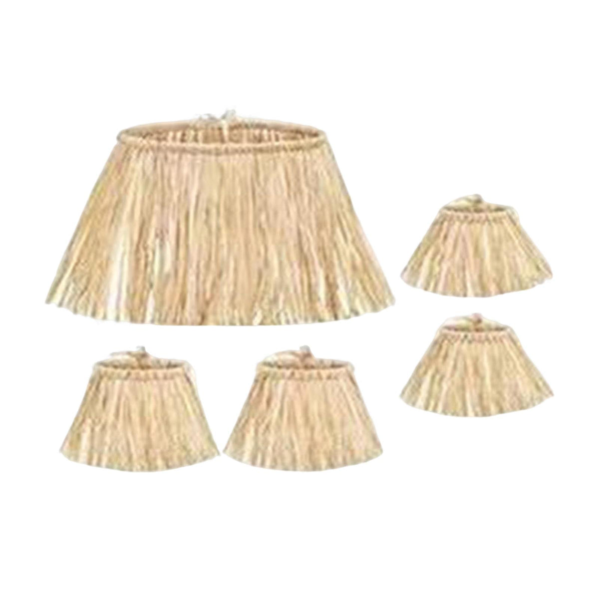 Maxbell 5 Pieces Hawaii Grass Skirt Hawaii Skirt Fancy Dress Costume for Party Raffia