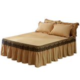 Maxbell Fitted Valance Sheet Ruffled Bed Bed Wrap Skirts Hotel Home 220x200cm
