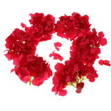 Max 6pcs Artificial Hydrangea Flower Head DIY Wedding Decor Rose red