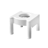 Maxbell Seniors Squatting Toilet Stool Chair for Bathroom Rounded Edge Commode Stool White Hard Top