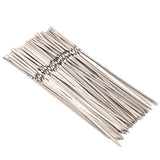 Max BBQ Kabob Skewers Stainless Steel Reusable Kabob Stick Barbecue Skewer 50pcs