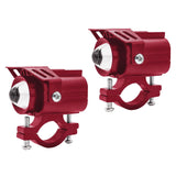 Maxbell 2x Motorcycle Auxiliary Driving Lights Spotlight for ATV Car Truck  Red