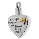 Maxbell Stainless Steel Love Heart Family Cremation Urn Pendant Keepsake Husband