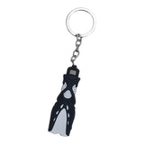 Maxbell Novelty Mini Dive Fins Flippers Key Chain Holder Key Ring Keychain Black