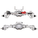 Maxbell CNC Scale Front&Rear High Lift Portal Axle for Axial SCX10 II 90046 Silver