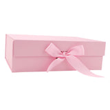 Maxbell Gift Box with Ribbon Easy Assemble Reusable for Keepsake Cupcake Boxes Pink