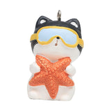 Maxbell Aquarium Decoration Floating Fish Tank Decor Miniature Little Cat Statue Star