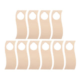 Maxbell 10Pcs Wooden Blank Door Knob Hangers Hotel DIY Plaque for Home door StyleF