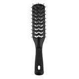 Max 2 Side Vented 9 Row Styling Hairbrush Detangler Comb for Wet Dry Long Hair Black