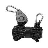 Maxbell Ratchet Hanger Rope Hanger Fast Locking Non Slip Secure Heavy Duty Wind Rope Black