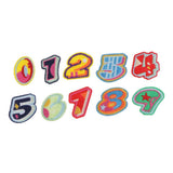 Max 10x Embroidery 0-9 Number Star Patches Applique Fabric Jean Ornaments Decals