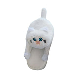 Maxbell Cute Plush Slippers One Size Nonslip Cuddly Hug Cat Women Soft for Wife White