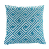 Max Chenille Jacquard Sofa Cushion Cover Throw Pillow Case 45x45cm Blue Grid