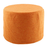 Max Exquisite Cotton Round Stool Cover Fits 28cm / 11inch Dia Footstool Orange
