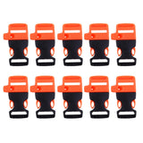 Maxbell 10pcs Cord Bracelet Side Release Buckle Survival Whistle 5.5x3.5cm Orange