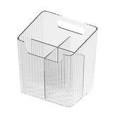 Maxbell Bathroom Storage Box Divided Grid Design Decorative Basket for Bathroom Home White