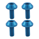 Maxbell 4x Bike Water Bottle Cage Bolt Screw Bike Cage Bolt Mountain Cycling M5x12mm blue