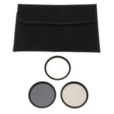 Maxbell 3-Piece Multi-Coated Glass Filter Kit (58mm UV/CPL/ND8) & Pouch