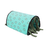 Maxbell Guinea Pig Hideout Warm Small Animal Tunnel for Hedgehogs Hamster Chinchilla Blue Hearts