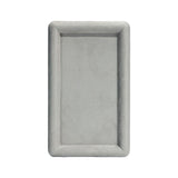 Maxbell Fashion Velvet Square Jewerlry Tray Glasses Holder for Home Stores Closet Grey L