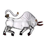 Maxbell Bull Shape Whiskeys Decanter Transparent Glass Wine Botle for Bar Dining 2L