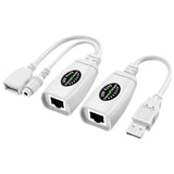 Maxbell USB 2.0 Extender to RJ 45 up to 60M/196ft for USB Flash Disk PC Scanner