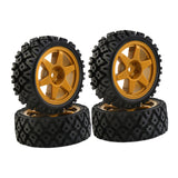 Maxbell 4x RC Truck Wheel Rubber Tire 12mm Hub for TT01 TT02 XV-01 1:10 RC Car Parts