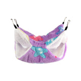 Maxbell Hamster Hammock Bed Hanging Cage Accessories for Small Animals Ferret Parrot Star Purple