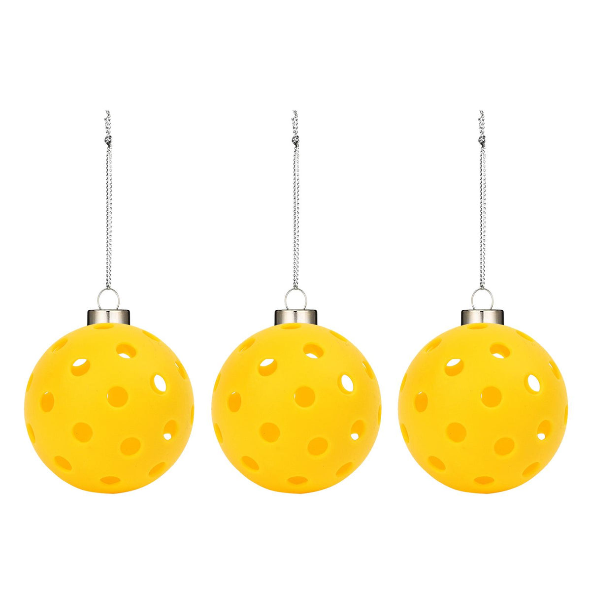 Maxbell 3x Pickleball Ornament Set Key Chains Holder for Wallets Birthday Gifts Keys Yellow
