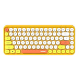 Max 84 Key Wireless Bluetooth Lightless Keyboard for PC Laptop Tablet Yellow