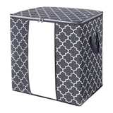 Maxbell Clothes Storage Bag Quilt Bedding Zipper Organizer Gray 52x37x52cm A