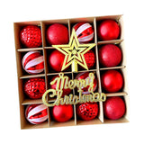 Maxbell Christmas Ball Ornaments Electroplating Ball Hanging for Indoor Party Decor style C
