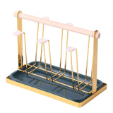 Maxbell Stylish Iron Mug Holder Cup Rack 6 Protective Hooks for Bottles Countertop Aureate