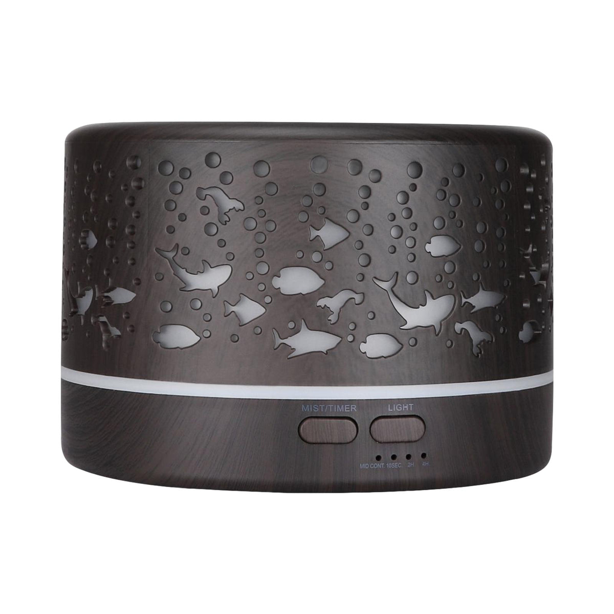 Maxbell Mini Air Humidifier Electric Humidifiers with Night Light for Desktop Home Dark Brown