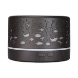 Maxbell Mini Air Humidifier Electric Humidifiers with Night Light for Desktop Home Dark Brown